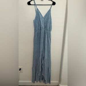 Blue Spaghetti Strap Maxi Dress